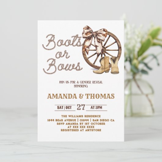 Western-Geschlechtsverkehr bei Booten oder Bows Einladung (Stehend Vorderseite)