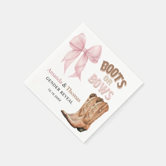 Western-Geschlechtsverkehr bei Booten oder Bows Serviette (Ecke)