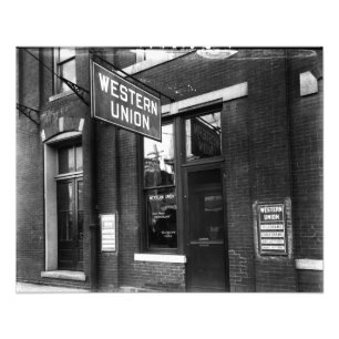 Western-Gewerkschaft alte 1930 Schwarzweiss Fotodruck
