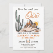 Western gewinnt, wie der Westen ein erster Geburts Einladung (Vorderseite)