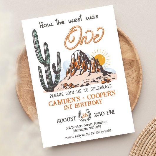 Western gewinnt, wie der Westen ein erster Geburts Einladung