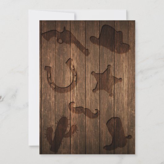 Western Gewollt Einladung zum Geburtstag (Rückseite)