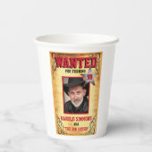 Western Gewollt Poster Pappbecher (Rückseite)