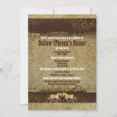 Western gewollter toter lebendiger FOTO-Einsatz Einladung (Rückseite)