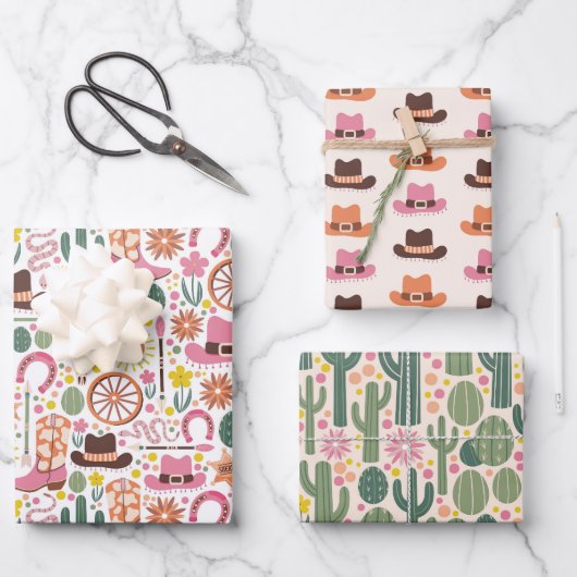 Western Girl Delights Geschenkpapier Set (Vorderseite)
