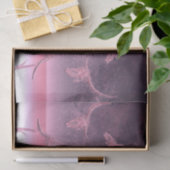 Western Girly Metallic Lila Pink Kuh Skull Seidenpapier (Geschenk)