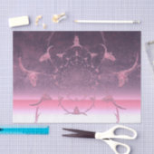 Western Girly Metallic Lila Pink Kuh Skull Seidenpapier (Handwerk)