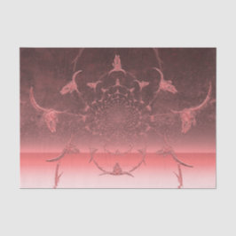 Western Girly Metallic Pink Texture Cow Skull Seidenpapier