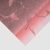 Western Girly Metallic Pink Texture Cow Skull Seidenpapier (Ausschnitt)