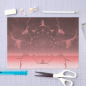 Western Girly Metallic Pink Texture Cow Skull Seidenpapier (Handwerk)