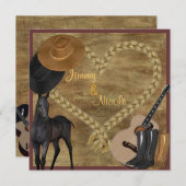 WESTERN GITAR MULTI-PURPOSITION EINLADUNG (Vorne/Hinten)