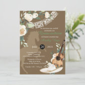 Western Gold Charro Mariachi Einladung (Stehend Vorderseite)