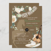 Western Gold Charro Mariachi Einladung (Vorne/Hinten)