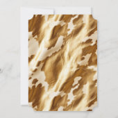 Western Gold Creme Cowhide Einladung (Rückseite)