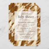 Western Gold Creme Cowhide Einladung (Vorne/Hinten)