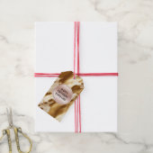 Western Gold Creme Cowhide Geschenkanhänger (Mit Garn)