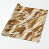 Western Gold Creme Cowhide Geschenkpapier (Ungerollt)