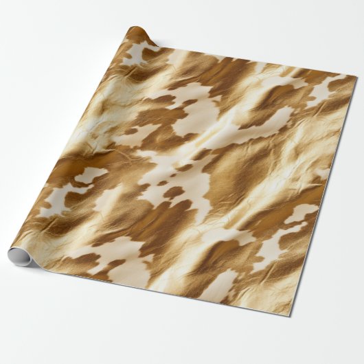 Western Gold Creme Cowhide Geschenkpapier (Ungerollt)