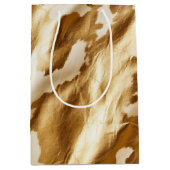 Western Gold Creme Cowhide Mittlere Geschenktüte (Vorderseite)