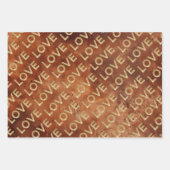 Western Gold Glitz Love Geschenkpapier Set (Vorderseite)