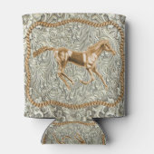 Western Gold Horse Gürtelschnalle Dosenkühler (Rückseite)