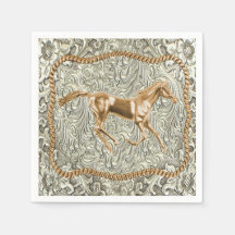 Western Gold Horse Gürtelschnalle