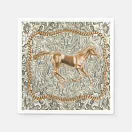 Western Gold Horse Gürtelschnalle Serviette
