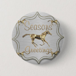 Western Gold Horse Urlaub Button