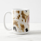 Western Gold Schwarz-weiß Creme Cowhid Kaffeetasse (Links)