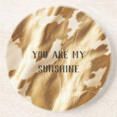 Western Goldcreme Getränkeuntersetzer (Vorne)