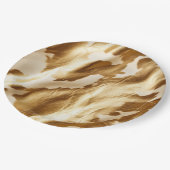 Western Goldcreme Pappteller (Schrägansicht)