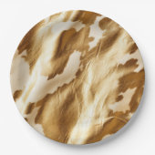 Western Goldcreme Pappteller (Vorderseite)