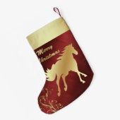 Western-Goldpferd auf Kleiner Weihnachtsstrumpf (Rückseite (Hängend))
