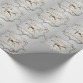 Western-GoldpferdeFrohe Festtage Geschenkpapier (Ecke)