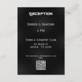 Western Goth Wedding Stationery Enclosure Card Begleitkarte (Vorderseite)