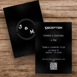 Western Goth Wedding Stationery Enclosure Card Begleitkarte