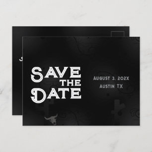 Western Gothic Save the Date Postkarte