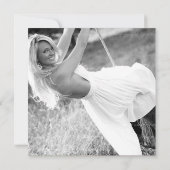 Western Grad Ankündigung Vintag Brown Blue (Rückseite)