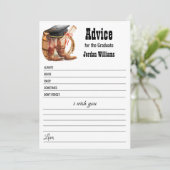 Western Graduation Advice for Graduate Card Einladung (Stehend Vorderseite)