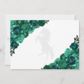 Western Green Charro Quinceañera Save the Date Einladung (Rückseite)