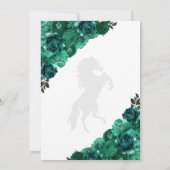 Western Green Charro Save the Date Quinceañera Einladung (Rückseite)