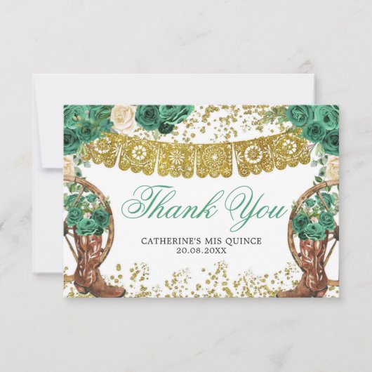 Western Green Hunter Charra Dankeschön Karte (Vorderseite)