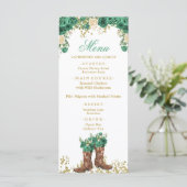 Western Green Hunter Charra Mis Quince Menü Menükarte (Stehend Vorderseite)