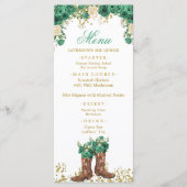 Western Green Hunter Charra Mis Quince Menü Menükarte (Vorderseite)