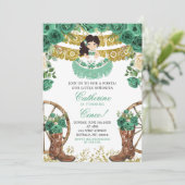 Western Green Hunter Charra Turning Cinco Einladung (Stehend Vorderseite)