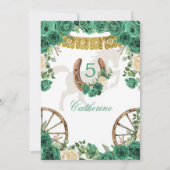 Western Green Hunter Charra Turning Cinco Einladung (Rückseite)