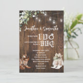 Western Greenery I do GRILLEN Paare Dusche Einladung (Stehend Vorderseite)