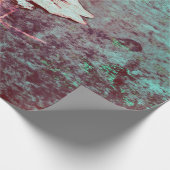 Western Grunge Texture Rustikaler Aquamariner Bull Geschenkpapier (Ecke)