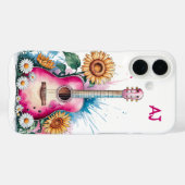 Western Guitar Daisies Sonnenblumen Personalisiert Case-Mate iPhone Hülle (Rückseite (Horizontal))