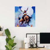 Western "Guns Ablazing" Kunst von NC Wyeth Poster (Heimbüro)